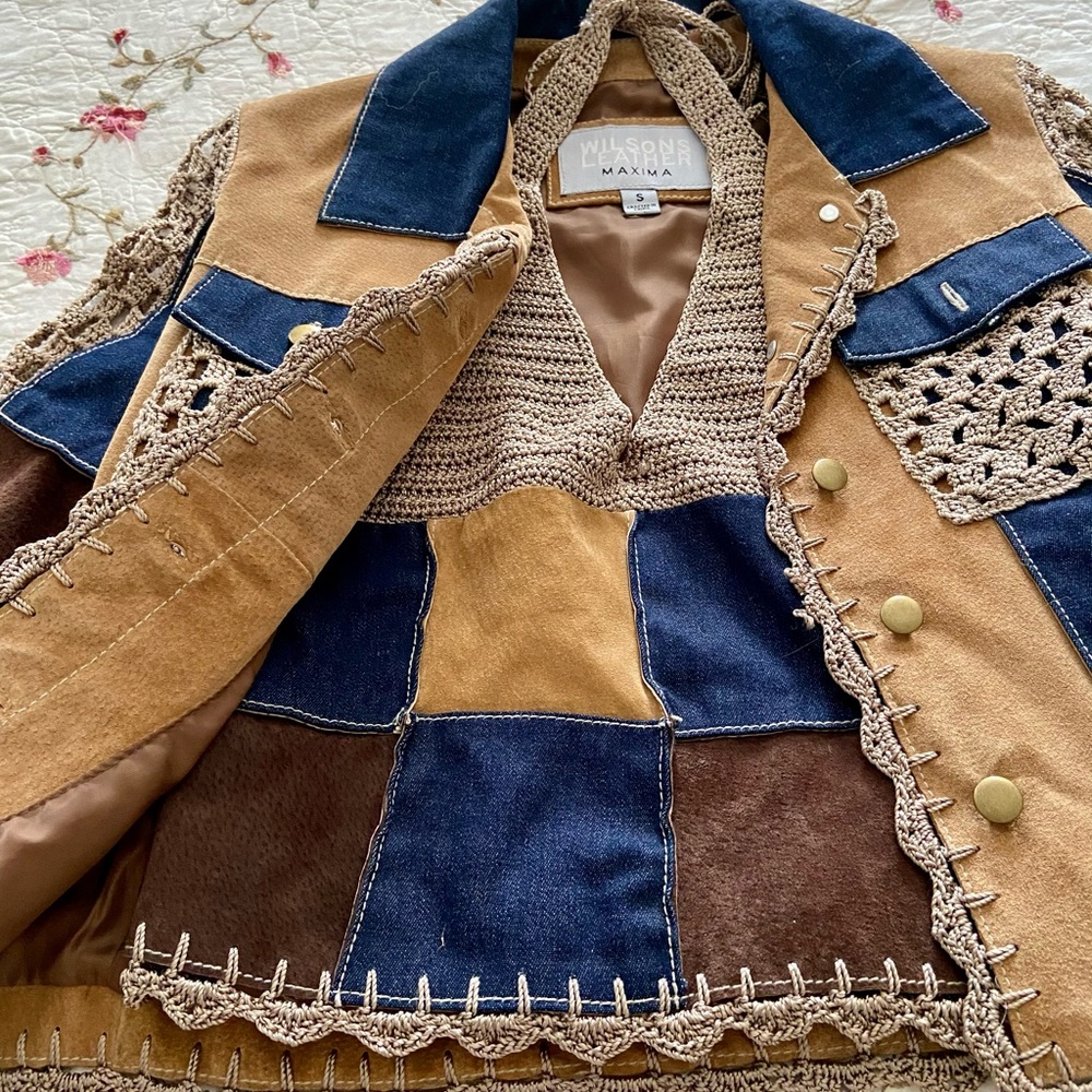 Wilson Jean & Suede Jacket and matching halter top